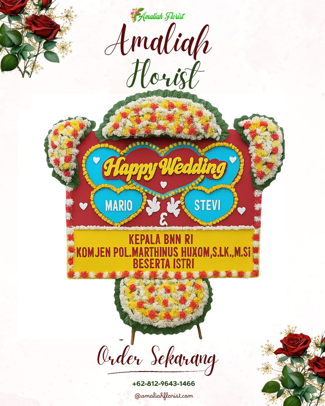 Papan Bunga Pernikahan Jatiwaras